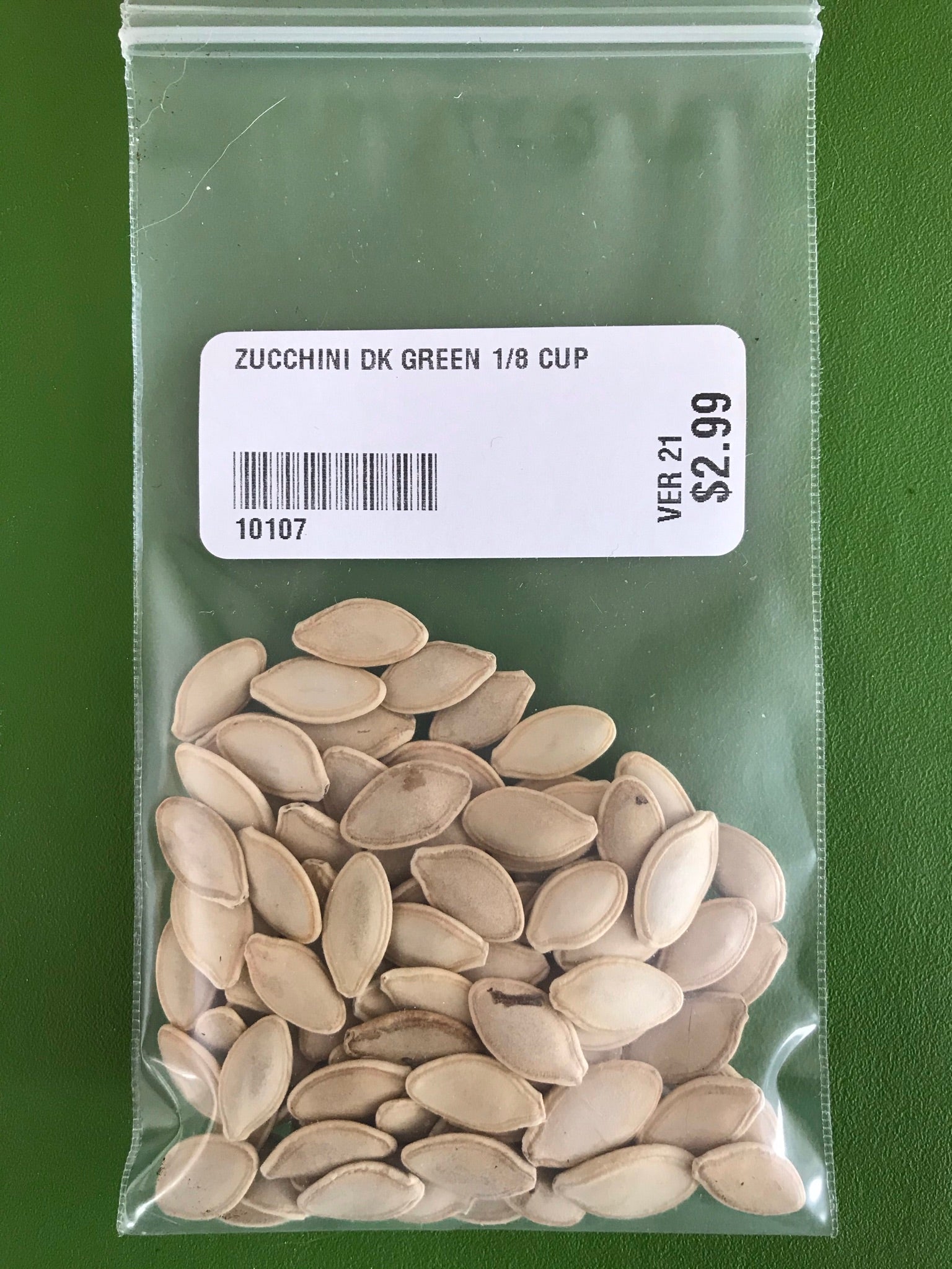 Dark Green Zucchini Squash Seeds (50 days) - 1/8 Cup - Bulk