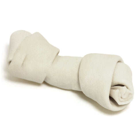 White Knotted Rawhide Bone - 4 - 5"