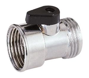 Landscapers Select Hose Shut-Off Valve, 3/4", Female, 1 -Port/Way, Zinc Body, Silver, Chrome