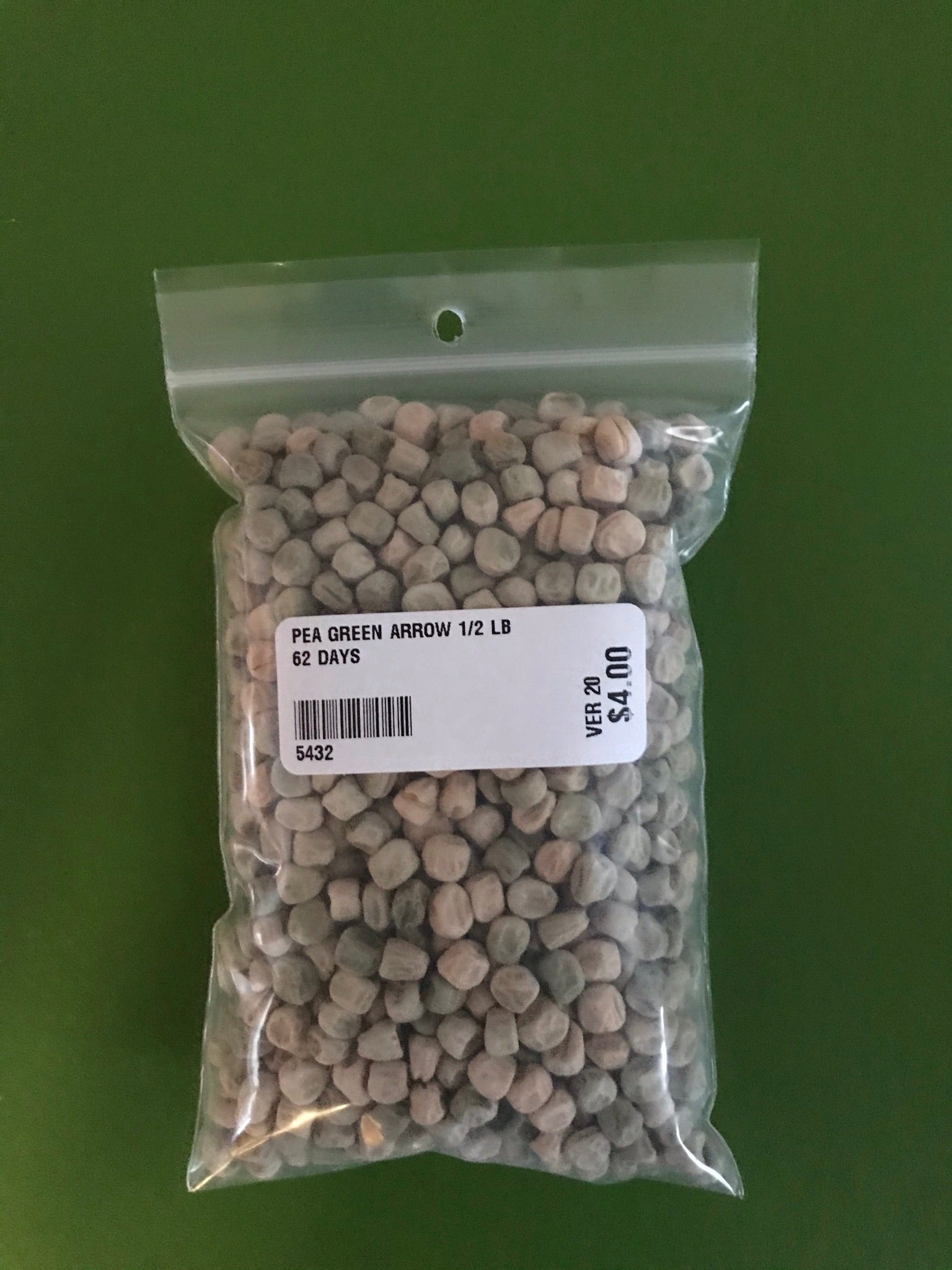 Green Arrow Pea Seeds (English Type) (62 Days) - 1/2 lb - Bulk