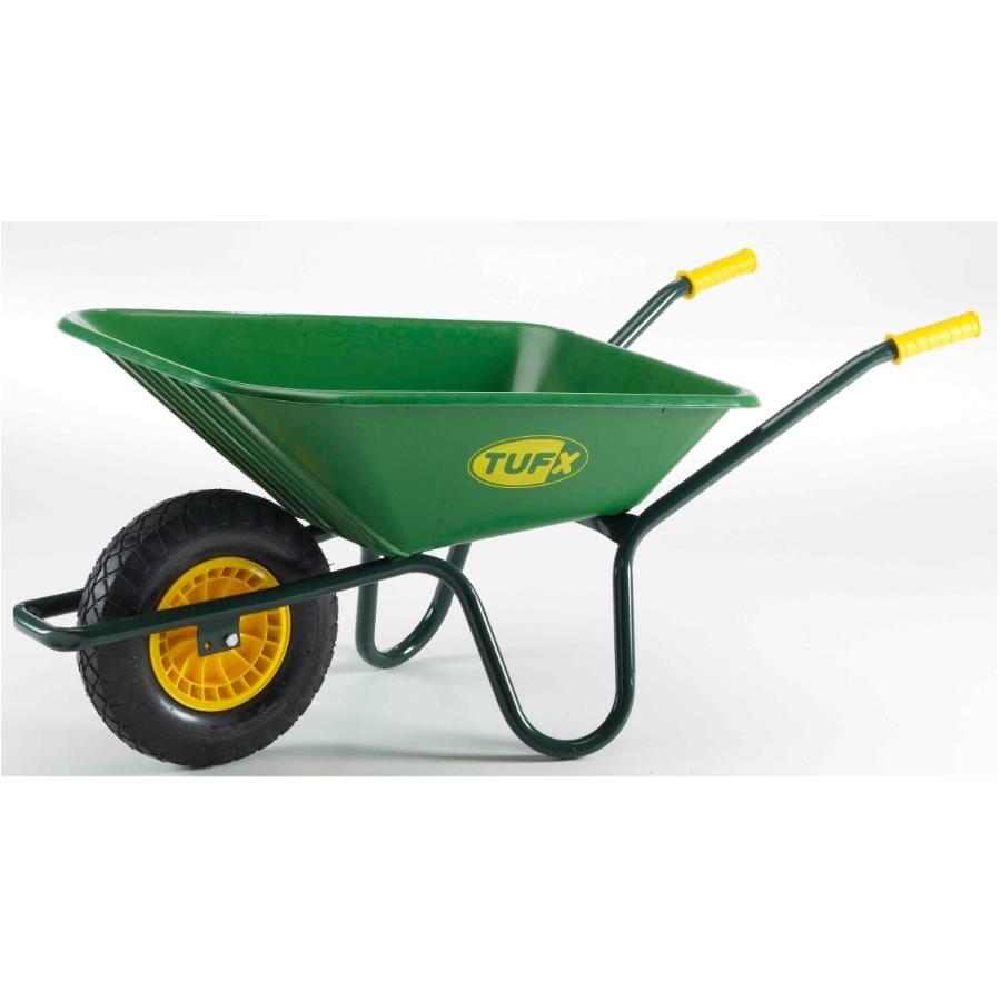 Tufx 5 Cu. Ft Poly Tray Wheelbarrow