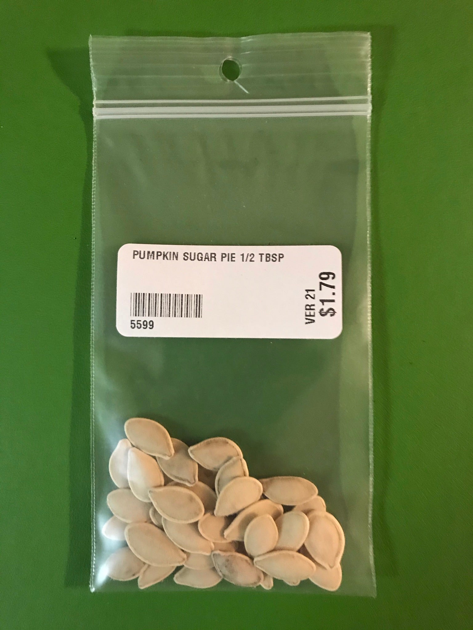 Small Sugar or Pie Pumpkin Seeds (Baking Type) (110 days) - 1/2 Tbsp - Bulk
