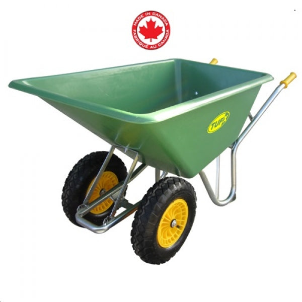 Tufx 10 cu.ft Wheelbarrow with Flat Free Tires - Green