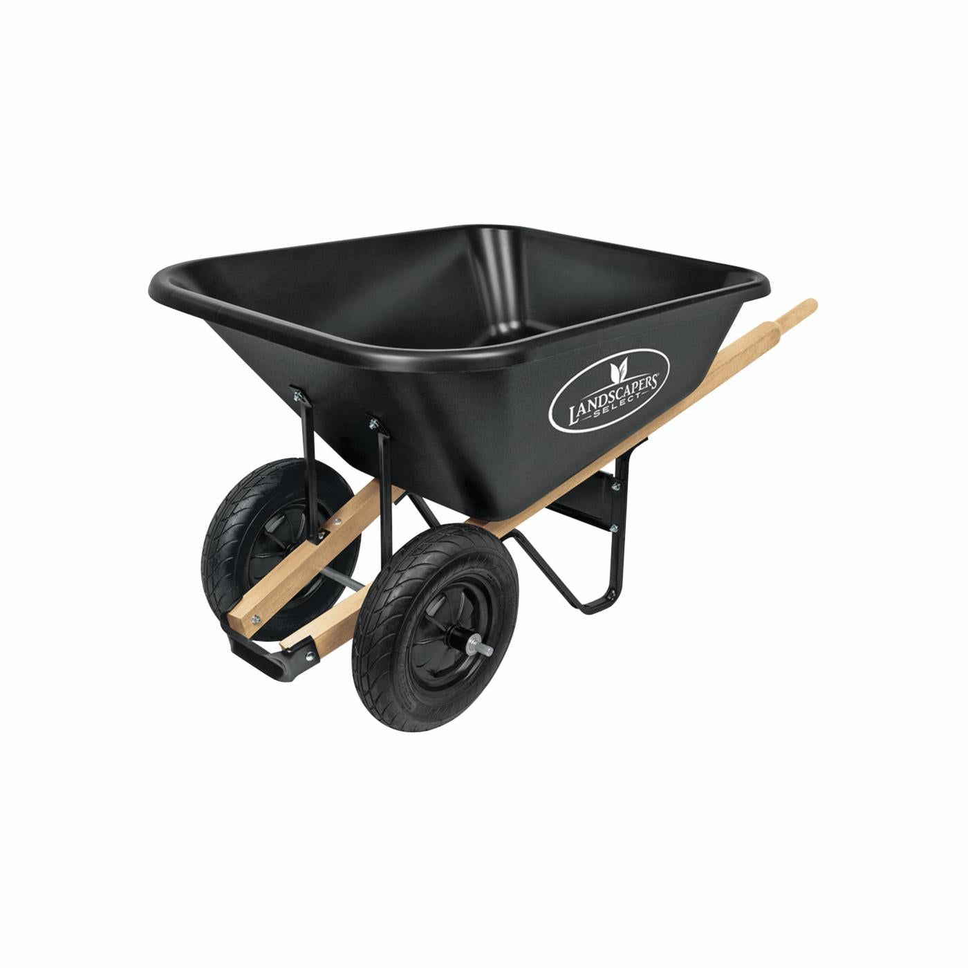 Landscapers Select 33636 Wheelbarrow, 8 cu-ft, 2 Wheel, Black