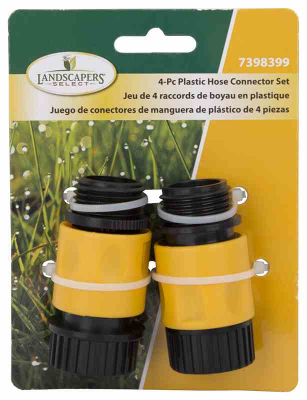 Landscapers Select 4-piece Plastic Hose Connector Set 3/4