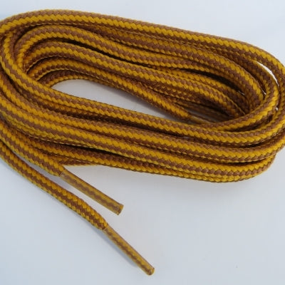 Braidlace Outdoor Round Boot Laces - 42" - Tan/Yellow