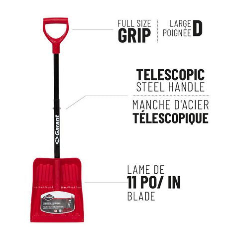 Garant Car Shovel with Poly Blade and Telescopic Handle