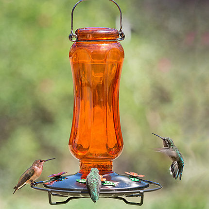 Perky-Pet Carnival Glass Vintage Oriole Feeder