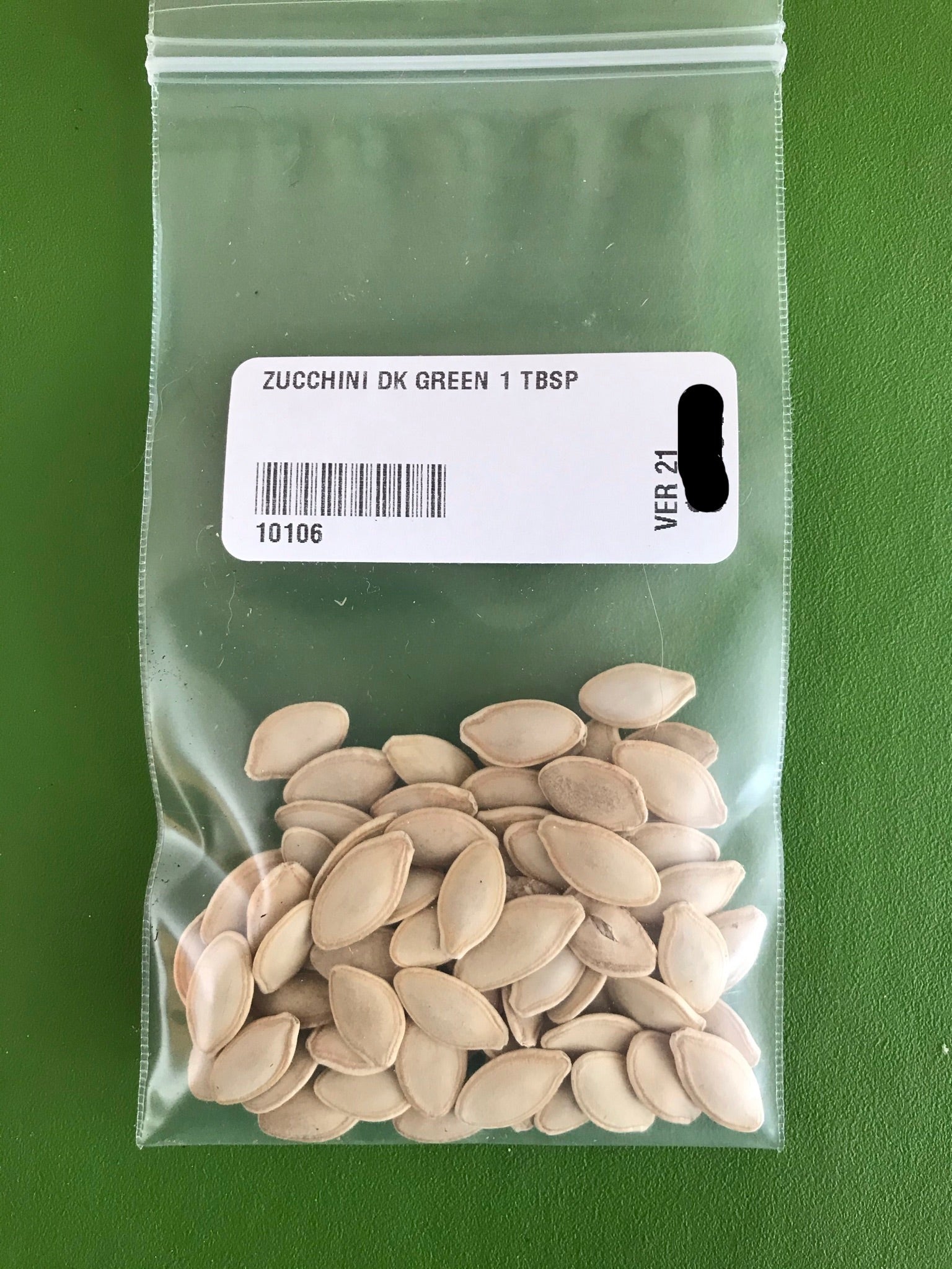 Dark Green Zucchini Squash Seeds (Bush Type) (50 days) - 1 Tbsp - Bulk