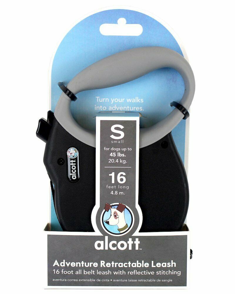 Alcott  Retractable Reflective Belt Leash - Small