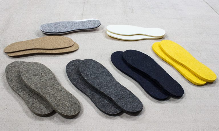 Brand Felt Silver Wool Insoles - One Pair