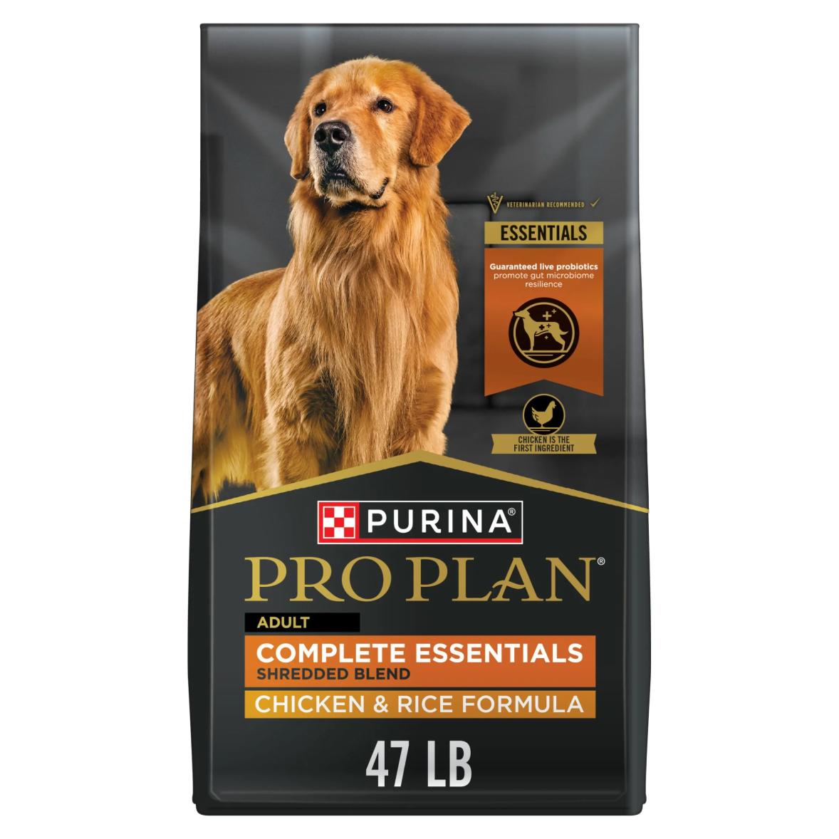Purina Pro Plan Complete Essentials Shredded Blend Chicken and Rice Dry Dog Food Formula with Probiotics for Dogs21.32KG