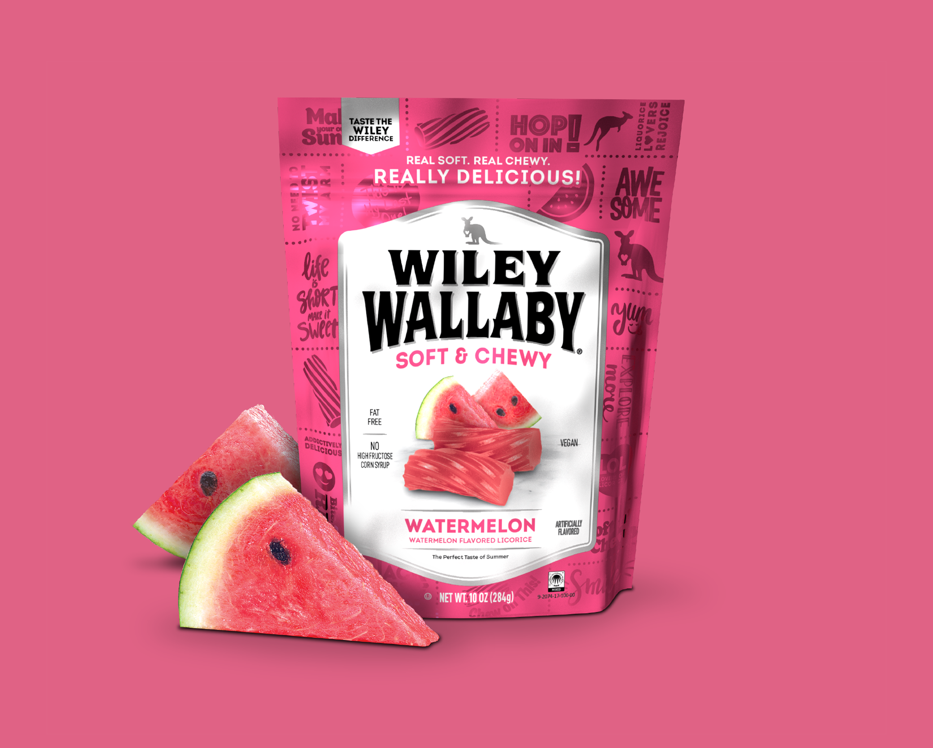 Wiley Wallaby Liquorice Watermelon - 10oz Bag