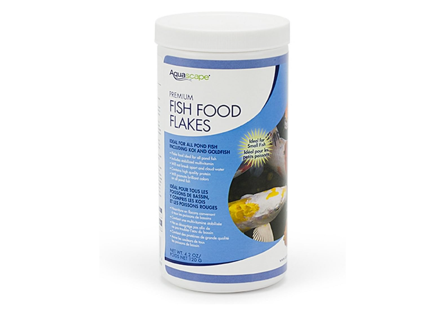 Aquascape Premium Pond Fish Food Flakes, Goldfish, Koi, 4.2-Ounce