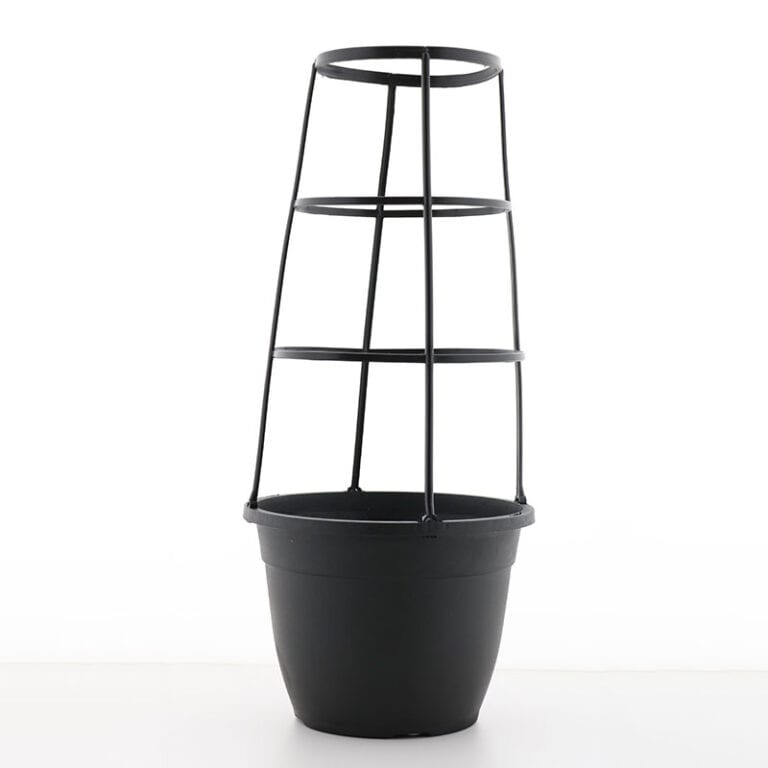 A.M.A. 12″ Bella Planter with Snap-In Tomato Cage