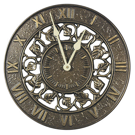 Whitehall Ivy Silhouette Clock - French Bronze