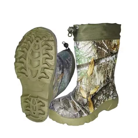 Acton slushy, camo EVA kids rain boot, insulated removable liner