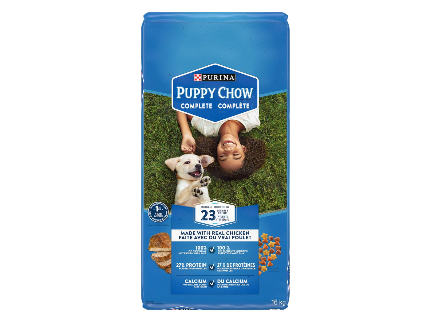 Puppy Chow Dry Puppy Food; Complete with Real Chicken - 16 kg Bag
