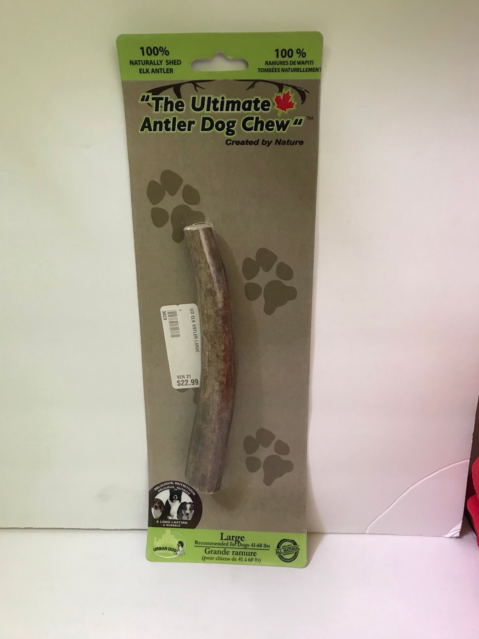 Urban Dog "The Ultimate Elk Antler Dog Chew" - Large