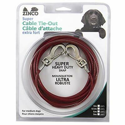 Zinco Super Heavy Duty Tie Out Cable - 20' (6m) - For Medium Dogs
