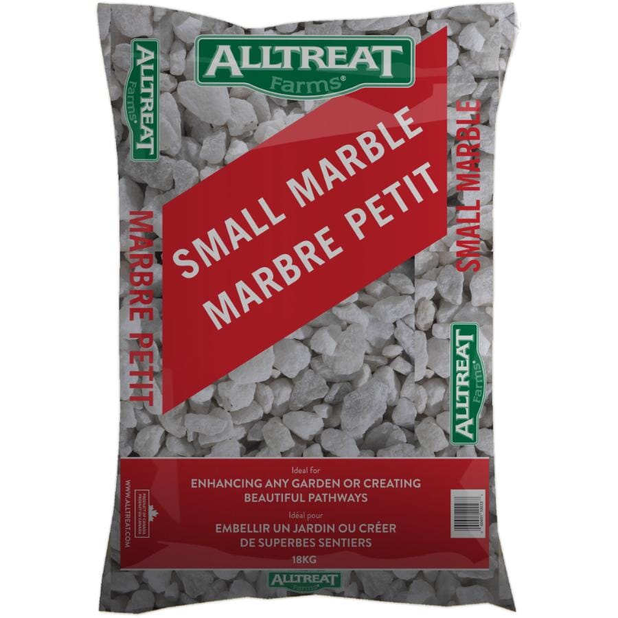 All Treat Small White Marble Stone (1/2")  - 18kg Bag