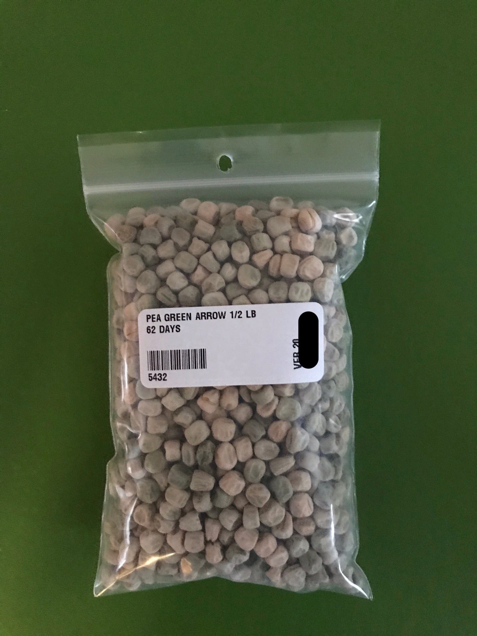 Green Arrow Pea Seeds (English Type) (62 Days) - 1/2 lb - Bulk