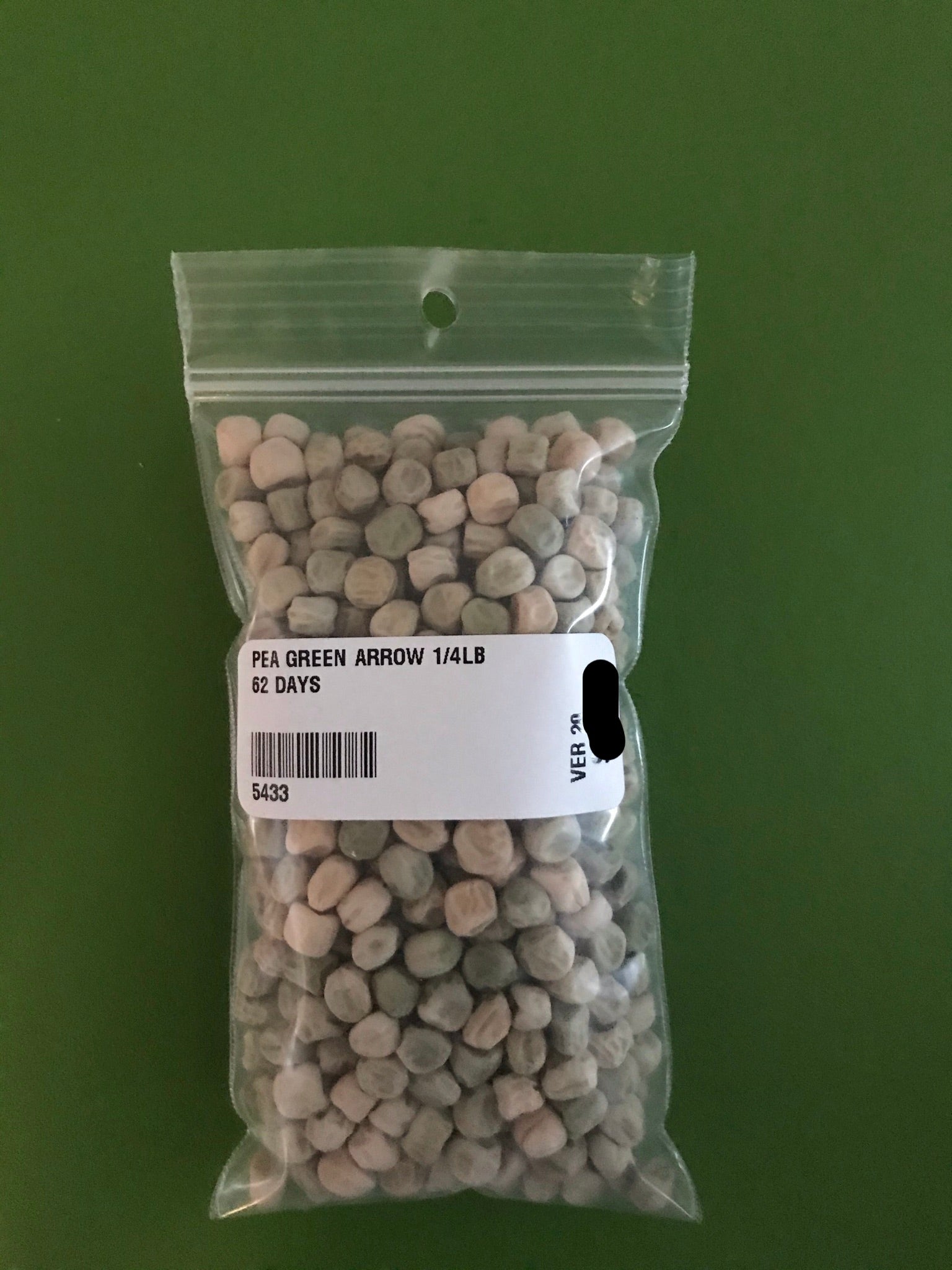 Green Arrow Pea Seeds (English Type) (62 Days) - 1/4LB - Bulk