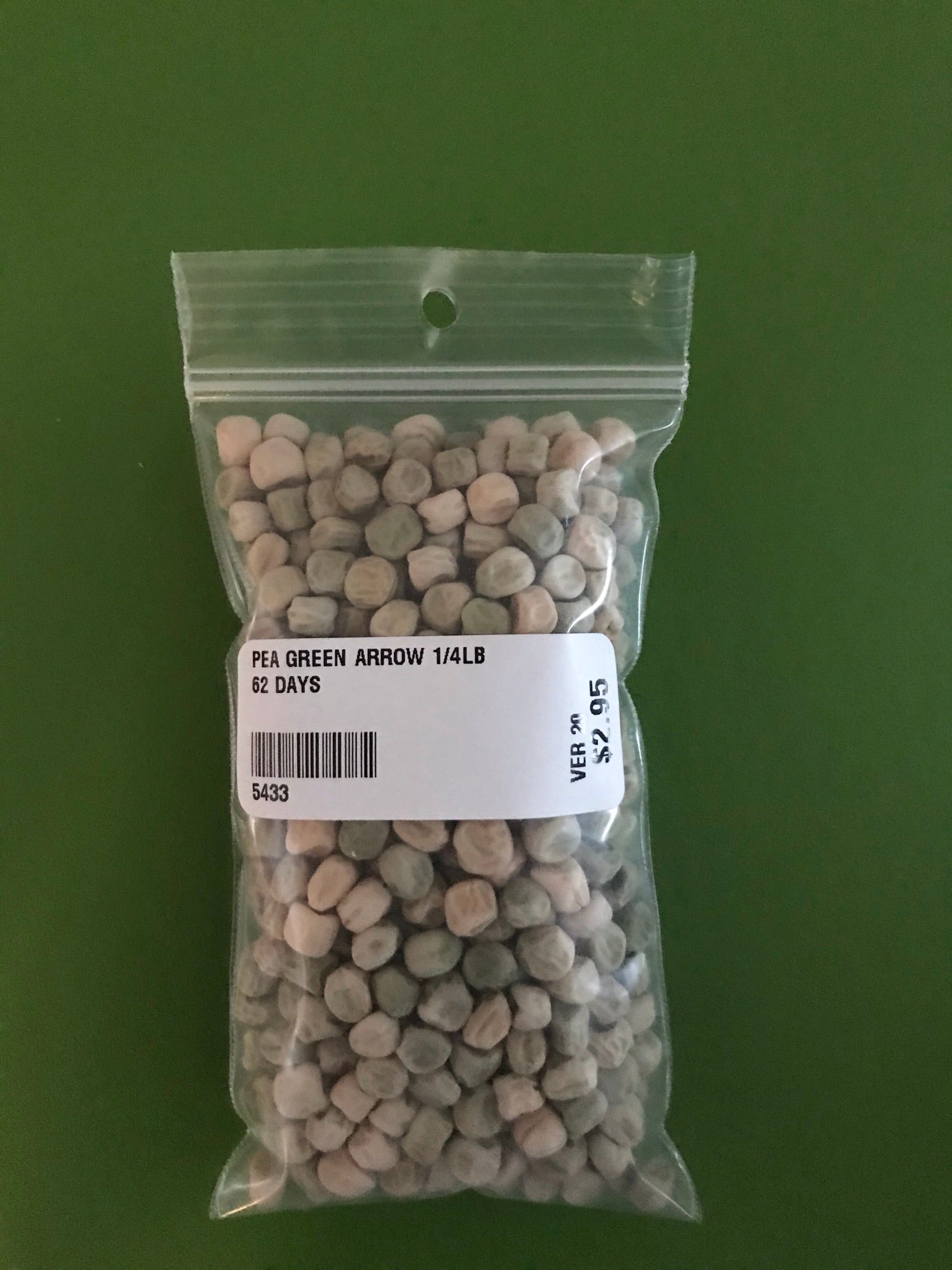 Green Arrow Pea Seeds (English Type) (62 Days) - 1/4LB - Bulk