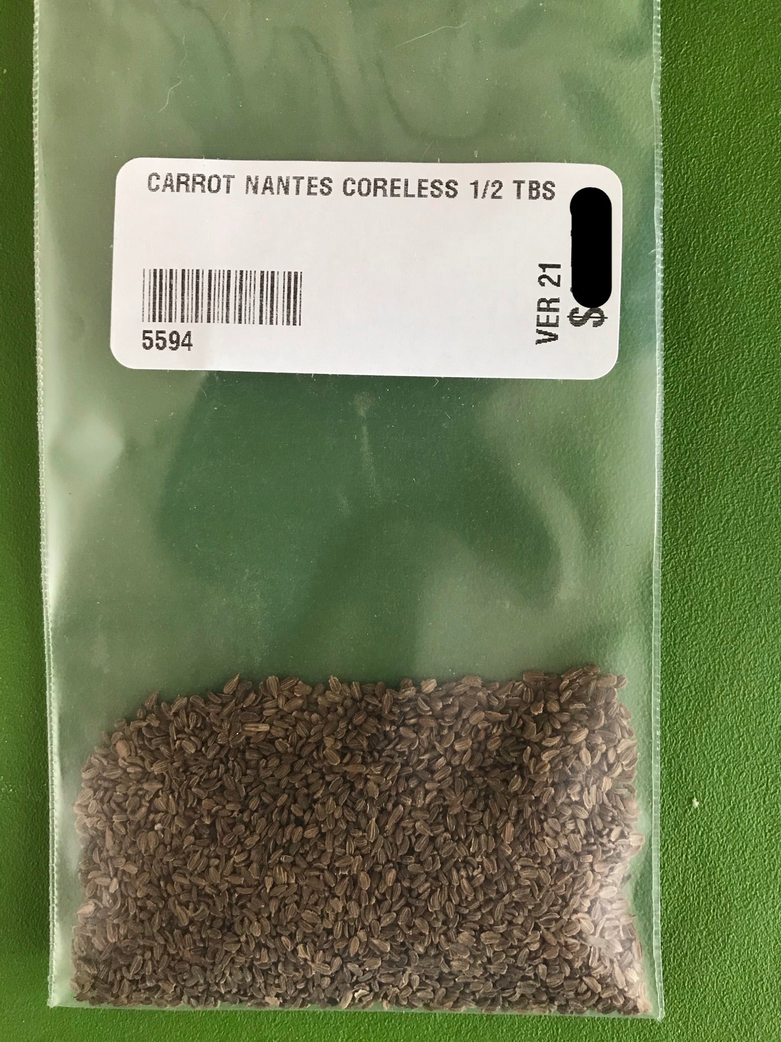 Nantes Coreless Carrot Seeds (70 days) - 1/2 tbsp - Bulk