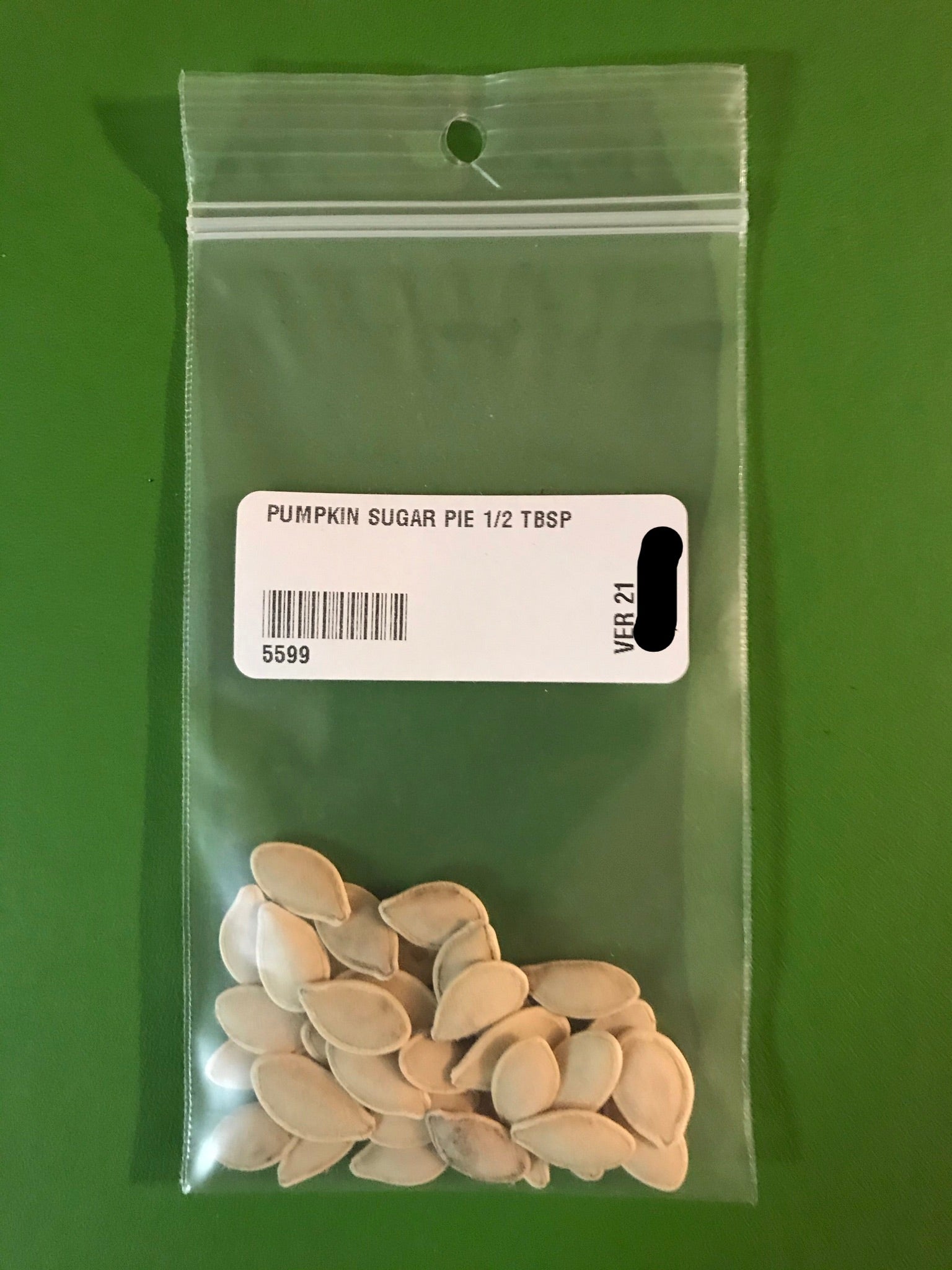 Small Sugar or Pie Pumpkin Seeds (Baking Type) (110 days) - 1/2 Tbsp - Bulk