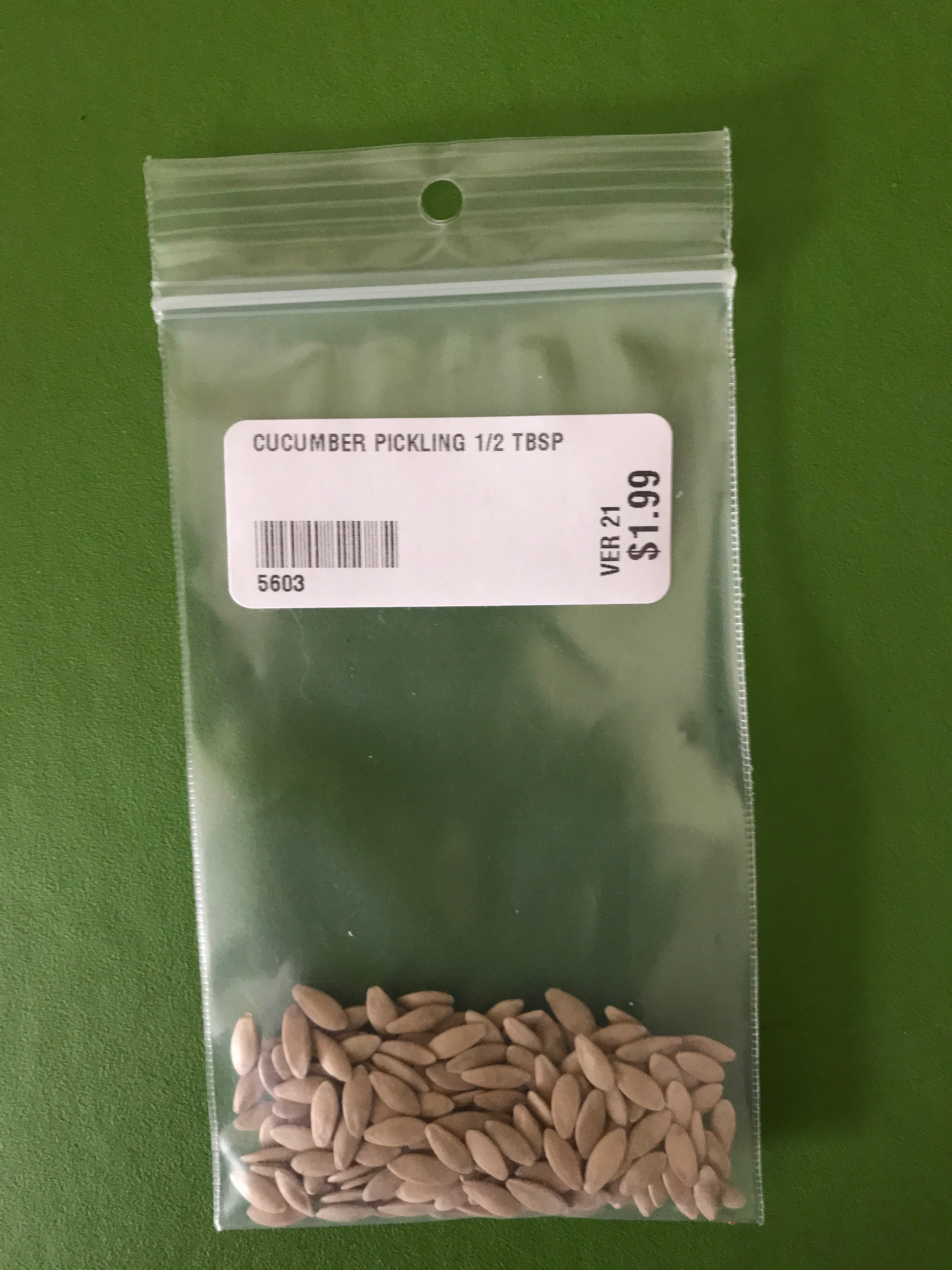 Chicago Cucumber Seeds (Pickling Type) (58 days) - 1/2 Tbsp - Bulk