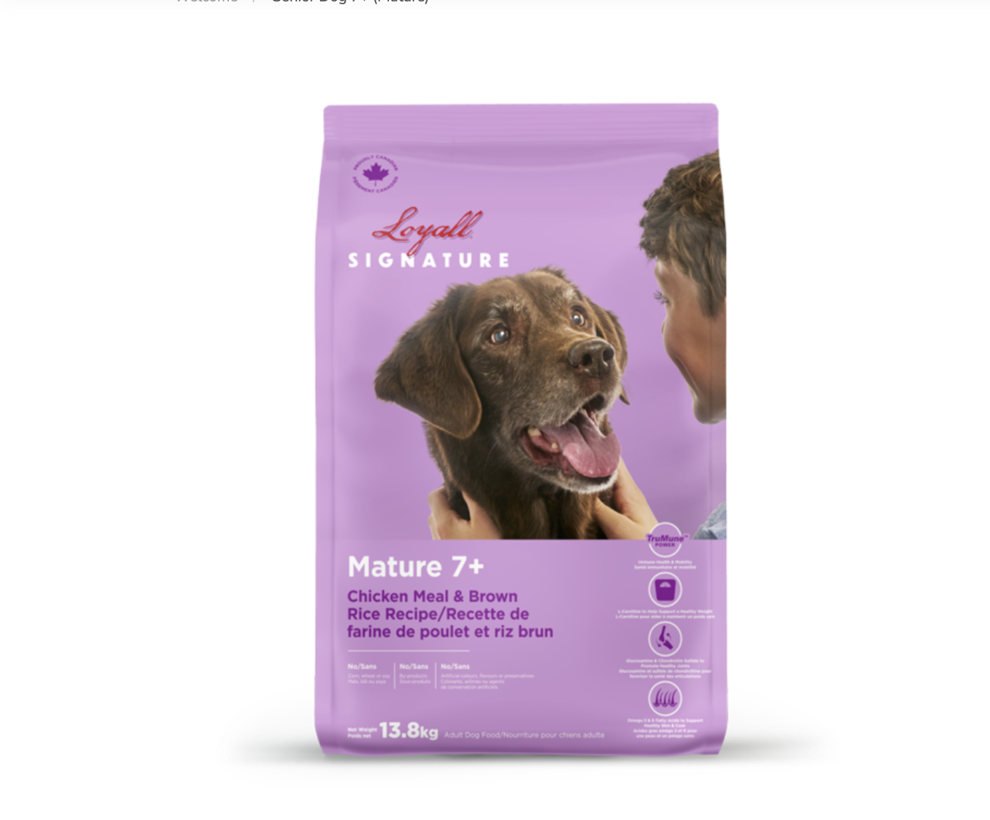 Loyall Senior Dog Food Mature 7+ 15KG