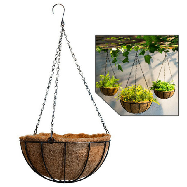 Garden Star Hanging Basket with Coco Fibre Liner - 14