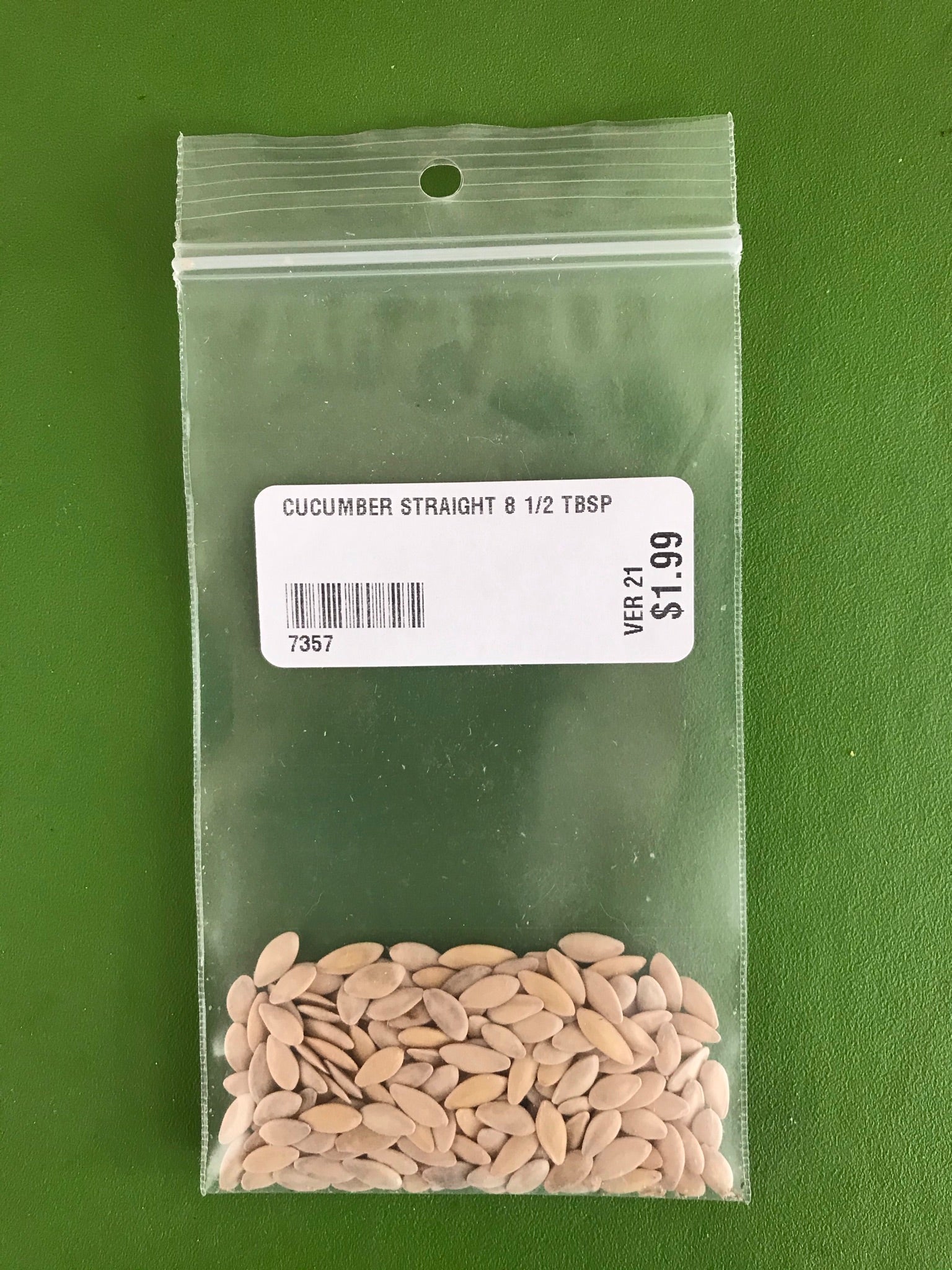 Straight Eight Cucumber Seeds (Slicing Type) (52 days) - 1/2 Tbsp - Bulk
