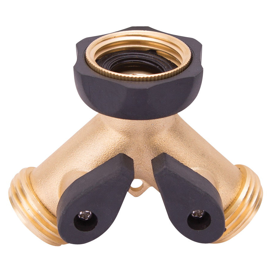 Landscapers Select Two-Way Brass Hose Connector