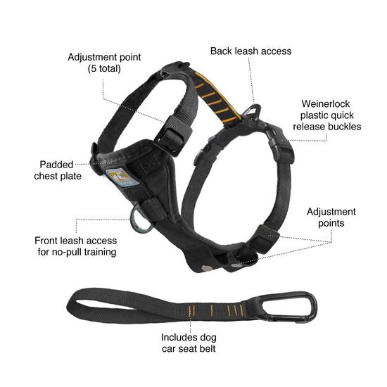 Kurgo Tru-Fit Smart Harness - Extra Large - Black