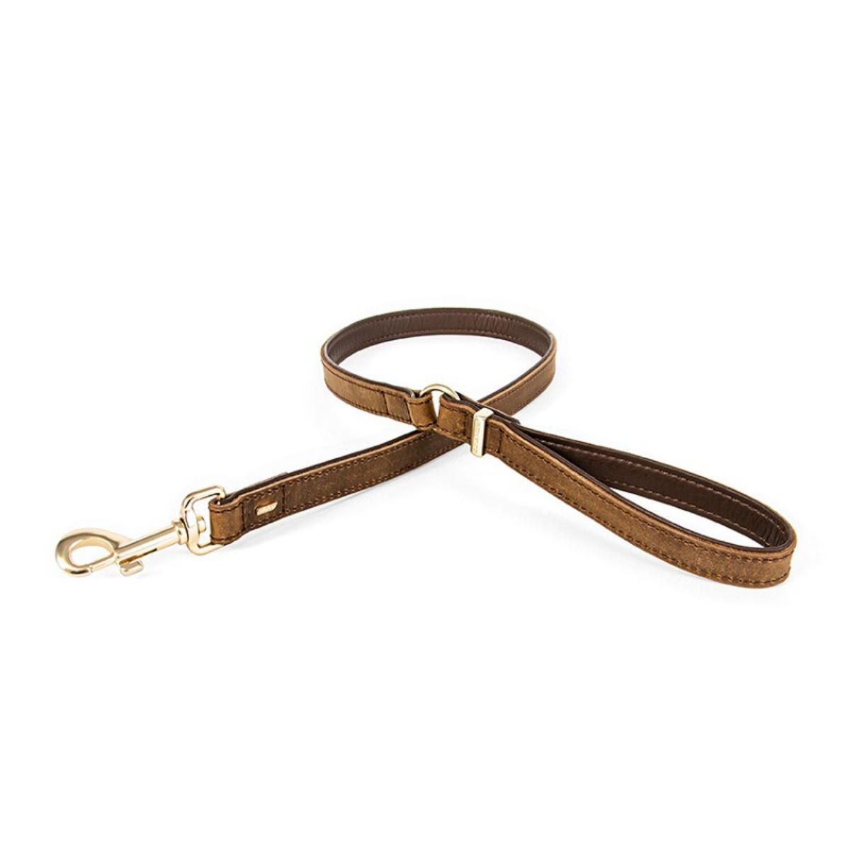EzyDog Oxford Leather Dog Leash - Brown