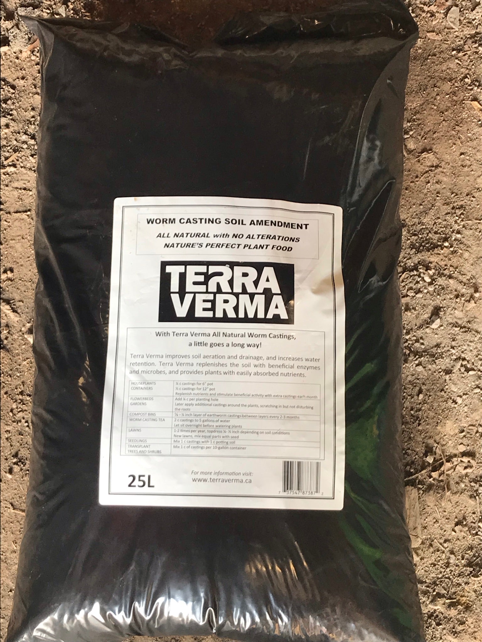 Terra Verma Earthworm Casting Soil Amendment - 25L Bag