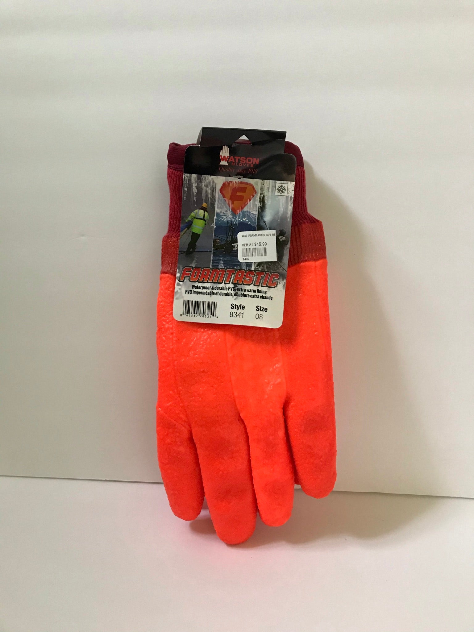Watson 8341 Foamtastic Glove - Red Cuff