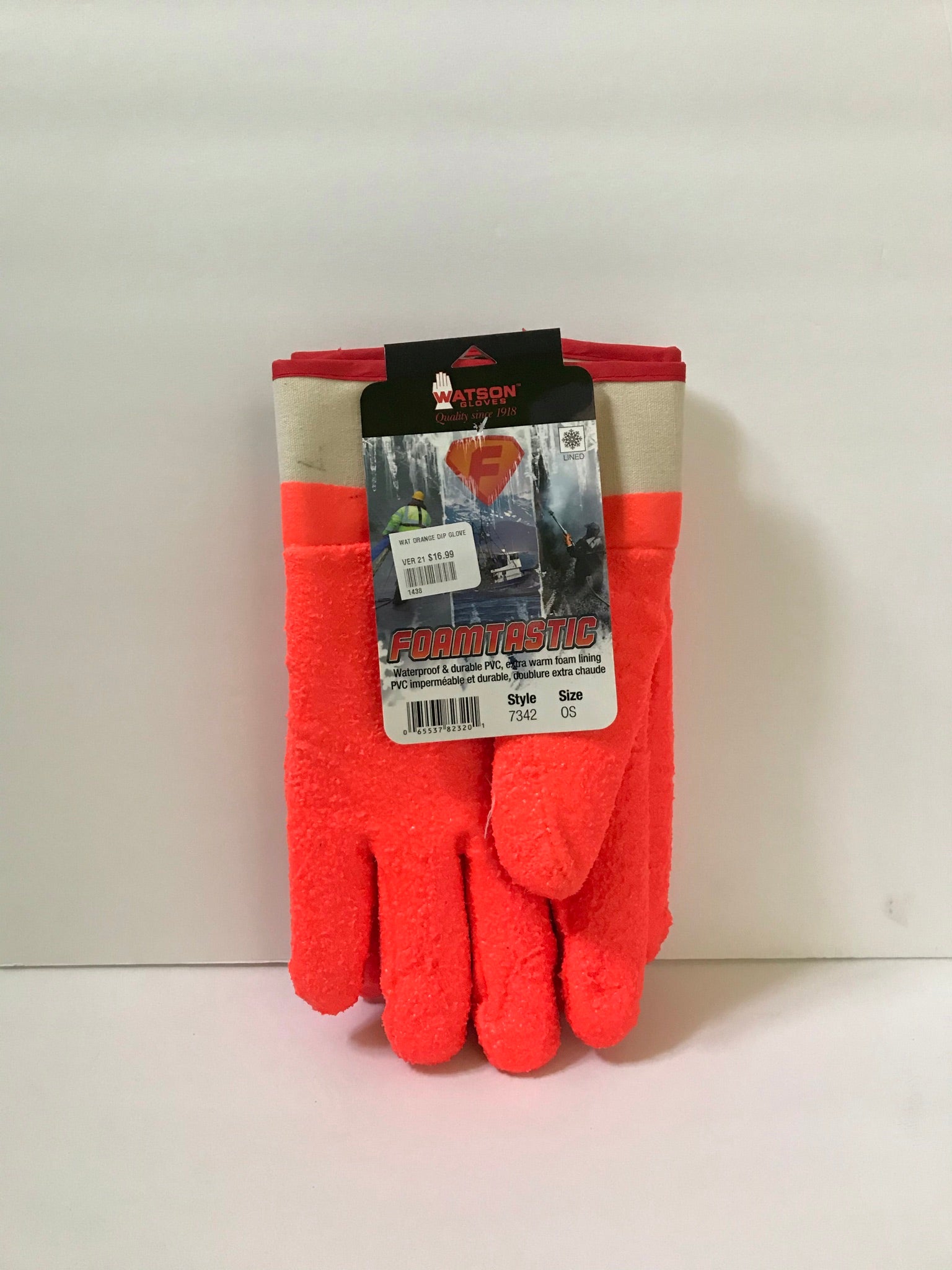 Watson 7342 Orange Dip Gloves - One Size