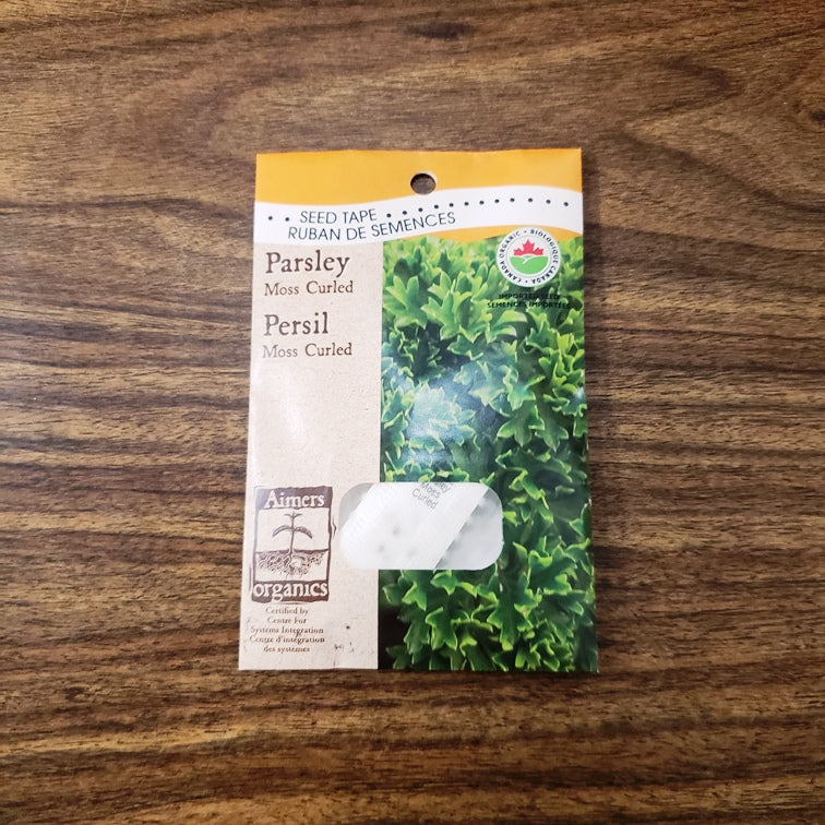 Aimers Moss Curled Organic Parsley Seed Tape