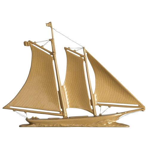 Whitehall Products Nautical Collection -  46 inch Yacht Weathervane in Gold/Bronze