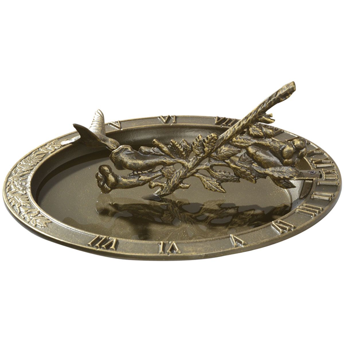 Whitehall Hummingbird Bath/Sundial - French Bronze