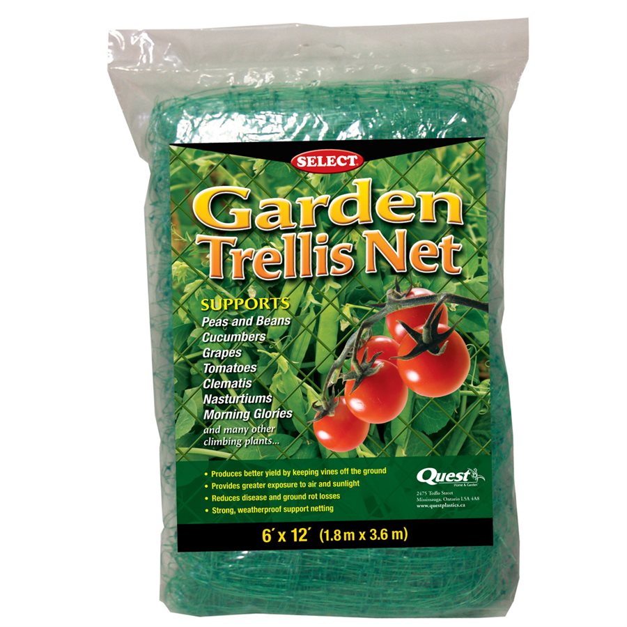 Quest Garden Trellis Netting  6' x 12' - Green