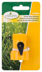 Landscapers Select GC5143L Hose Shut-Off Valve, 3/4 in, Female, 1 -Port/Way, Plastic Body, Yellow