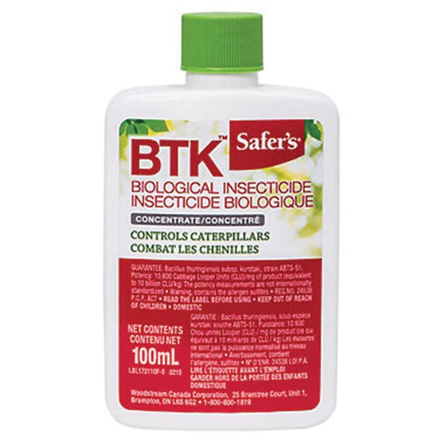 Safer's BTK Insecticide 100 ml - Caterpillar Control