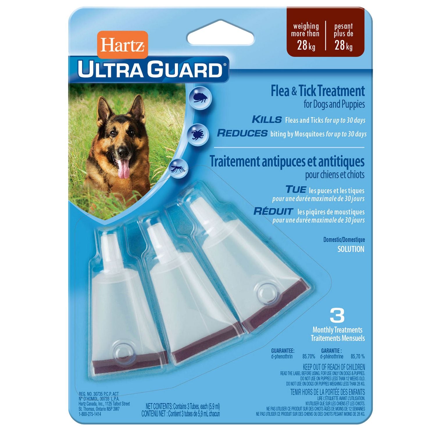 Hartz Ultra Guard Flea & Tick Treatment for Dogs - 28 + kgs