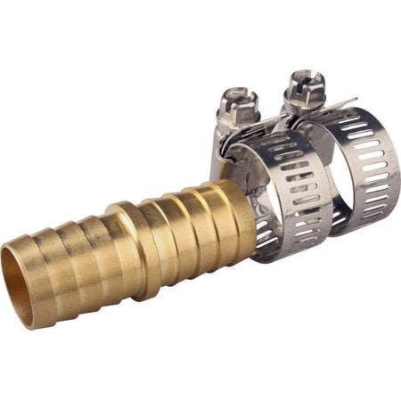 Landscapers Select 1/2" Brass Hose Mender with Clamp