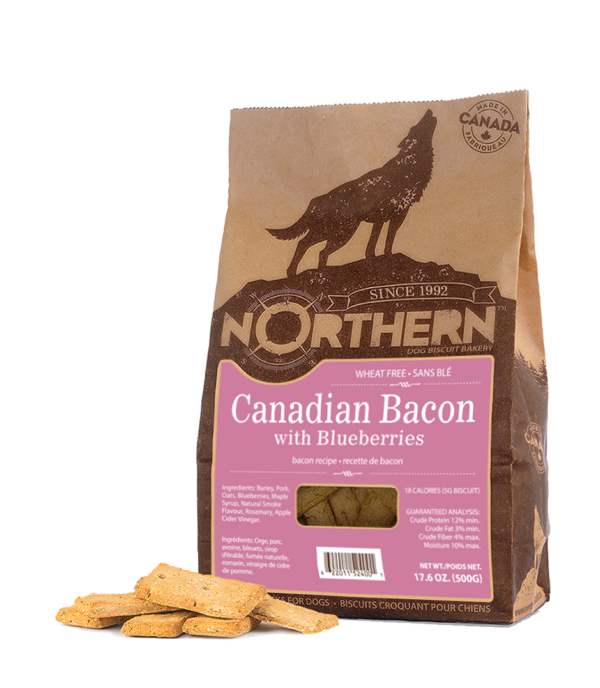 Northern Canadian Bacon with Blueberries - Dog Buscuits - 500g